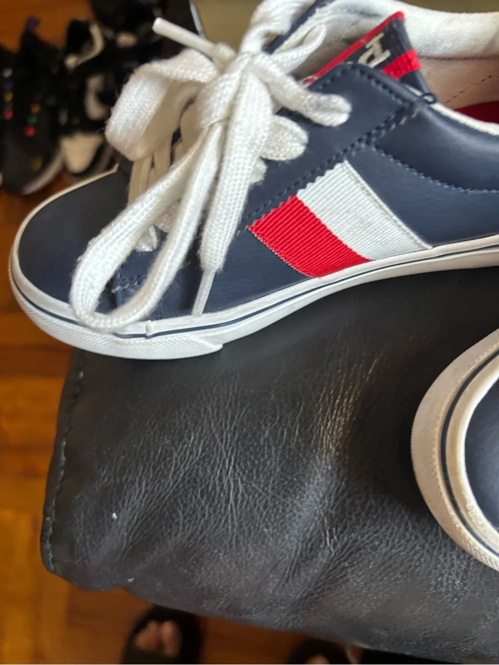 Ralph Lauren Navy, White & Red Kids Sneakers